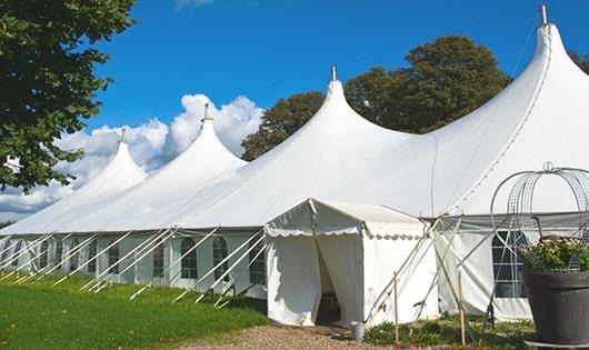 multiple portable restrooms for large-scale events, ensuring availability for all guests in Aloha